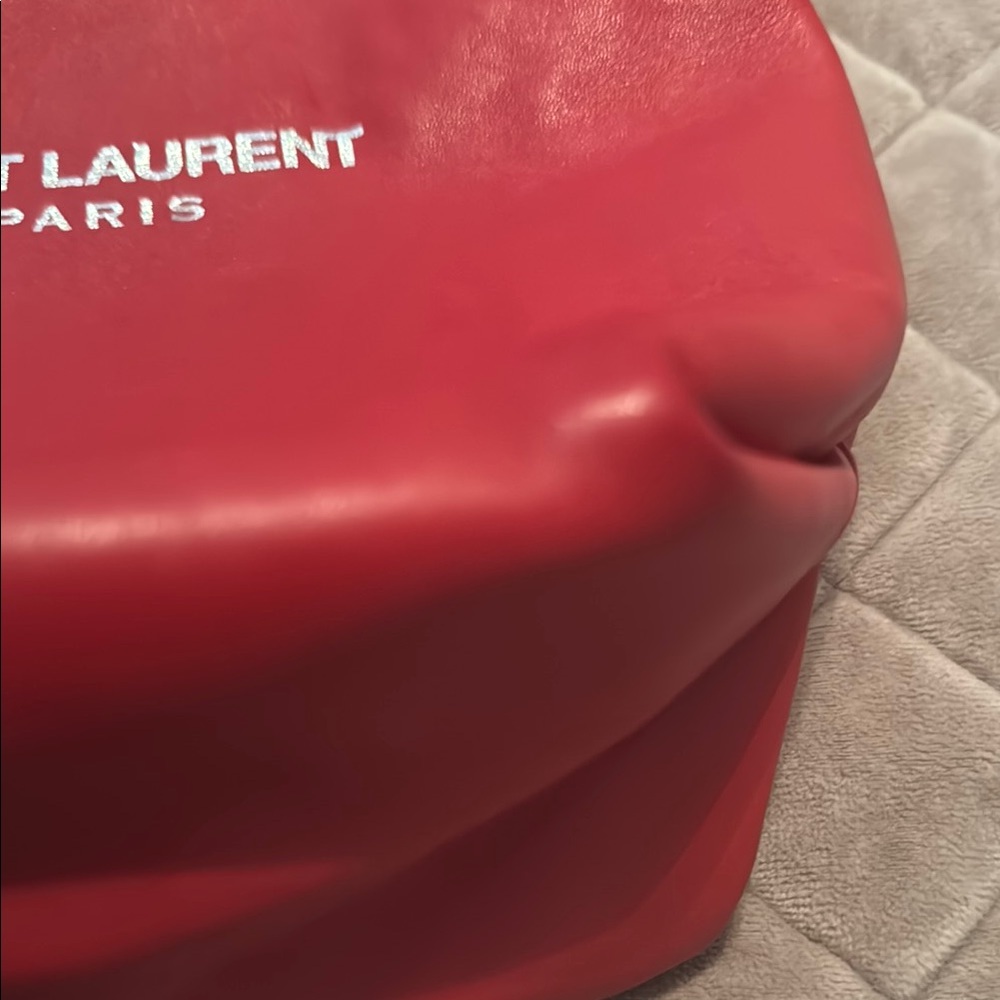 Saint Laurent Red Teddy Crossbody Bag - Picture 8 of 12